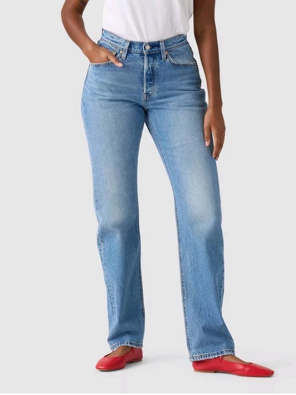 Levi Women 501 Curve Jeans - Light Blue Size 29